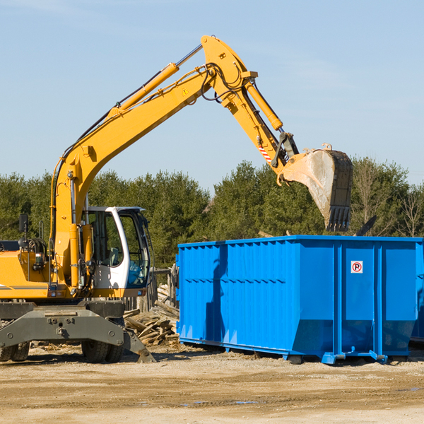 what are the rental fees for a residential dumpster in Bayou Blue